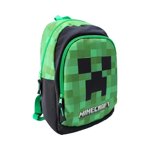 Minecraft Rucksack Kinder – Grüner Creeper Rucksack – Offiziell Lizenzierter Schulrucksack – Rucksack Für Jungen & Mädchen – Kinderrucksack thumbnail
