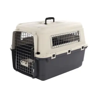 Flamingo Nomad - Reisbench Hond M - Transportbox 67×53×47 Cm - Donkergrijs