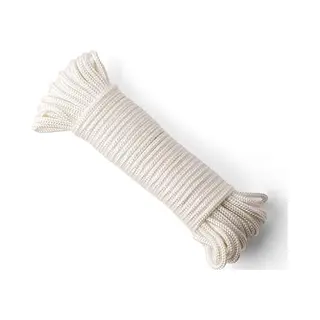 Snuro Gevlochten Nylon Touw (6mm, 20M) - Slijtvast Koord In Sterke Witte Polyamide - Paracord Koord - Met Zeer Hoge Breeksterktes