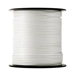 Snuro Gevlochten Nylon Touw (3mm, 100M) - Slijtvast Koord In Sterke Witte Polyamide - Paracord Koord - Met Zeer Hoge Breeksterktes