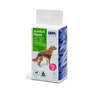 Savic Comfort Nappy Hondenluier Zwart - Hondenzindelijkstraining - Size 4 Taille 40 - 48 Cm
