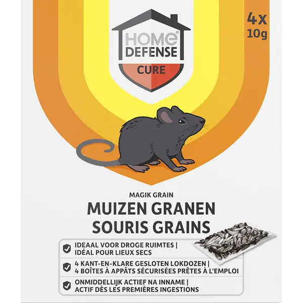 Home Defense Muizen Granen Alfachloralose Kant-en-Klare Lokdoos Magik Grain 4 Stuks thumbnail