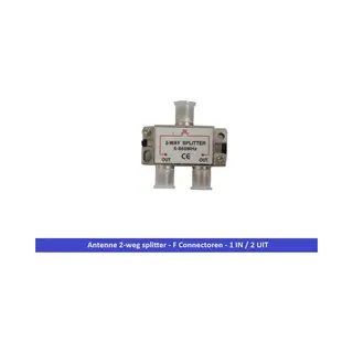 Elix Belgium Antenne 2-weg Splitter - F Connectoren - 1 In / 2 Uit