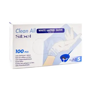 Sibel - Latex Wegwerphandschoenen - Wit - Gepoederd - Maat S - 100 Stuks
