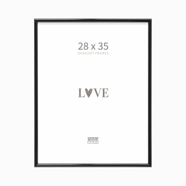 Deknudt Frames - Bilderrahmen Aus Kunststoff Für Bild 28x35cm - Gold Farbe - Zum Aufhängen - Für Poster Und Bilder - S011S2 28x35cm thumbnail