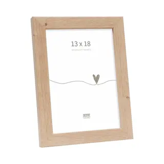 Deknudt Frames Fotolijst - S45SH1 - Naturel Hout - Fotomaat, 13x18 Cm