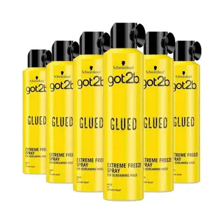 6x Got2b Glued Extreme Freeze Haarspray 300 Ml