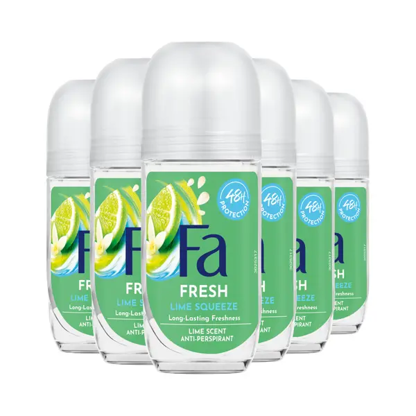 6x Fa Deodorant Roller Lime Squeeze 50 Ml thumbnail