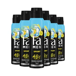 6x Fa Men Deodorant Spray Sport 150 Ml
