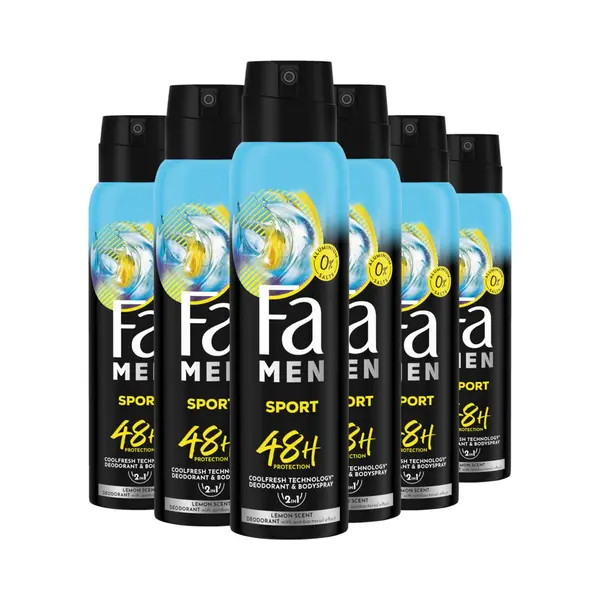 6x Fa Men Deodorant Spray Sport 150 Ml thumbnail