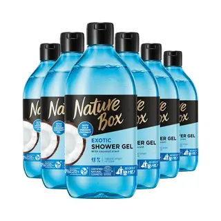 Nature Box - Coconut Moisture & Freshness - Shower Gel - Douchegel - Voordeelverpakking - 6 X 385 Ml