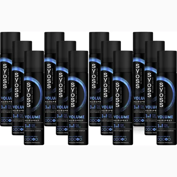 Syoss Volume - Haarspray - Styling, Verzorging En Herstel - Volume - Vochtbestendig - Intens Volume - 48u Style-controle - Voordeelverpakking - 12x thumbnail