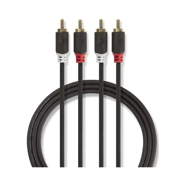Nedis CABW24200AT30 Audio-Kabel 3 m 2 x Rca Anthrazit thumbnail