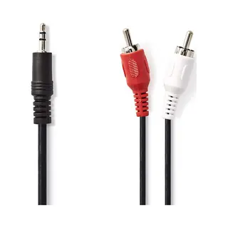 Nedis CAGP22200BK150 audio kabel 15 m 3.5mm 2 x Rca Zwart