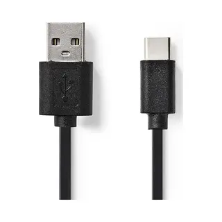 Nedis CCGB60600BK01 Usb Kabel Usb 2.0 0,1 m Usb C Usb A Schwarz