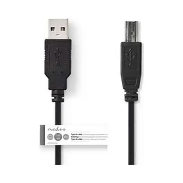 Nedis CCGT60100BK30 Usb-kabel Usb 2.0 3 m Usb A Usb B Zwart thumbnail