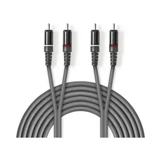 Nedis COTH24200GY50 audio kabel 5 m 2 x Rca Grijs