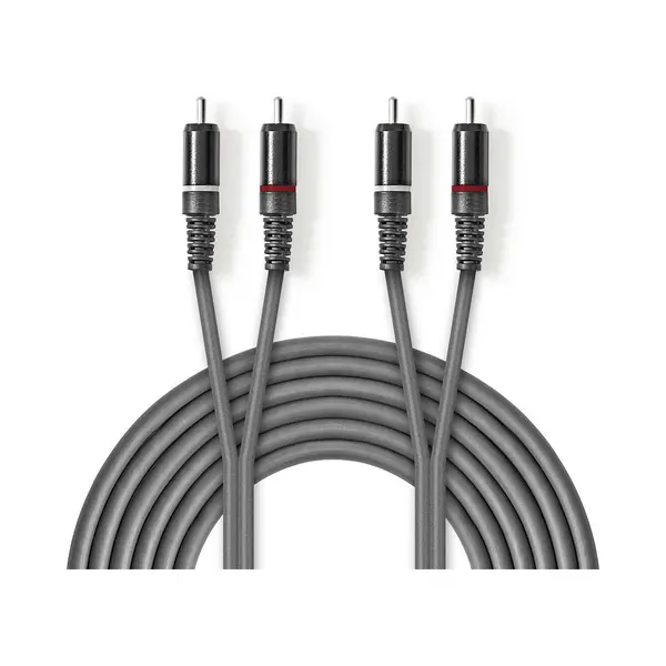 Nedis COTH24200GY50 audio kabel 5 m 2 x Rca Grijs thumbnail
