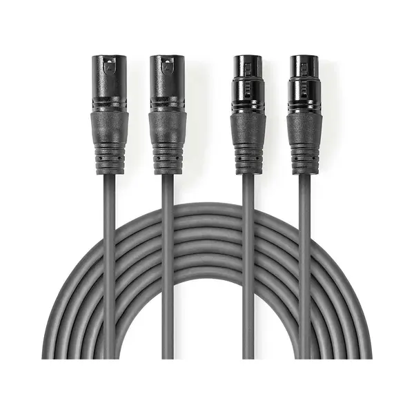Nedis COTH15030GY30 Audio-Kabel 3 m 2 x Xlr (3-pin) Grau thumbnail