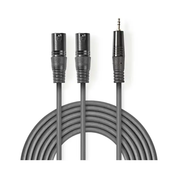 Nedis COTH15310GY30 Audio-Kabel 3 m 2 x Xlr (3-pin) Grau thumbnail
