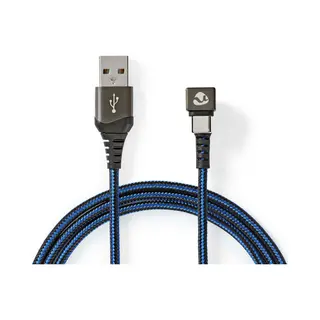 Nedis GCTB60600BK10 Usb-kabel Usb 3.2 Gen 1 (3.1 Gen 1) 1 m Usb A Usb C Zwart, Blauw