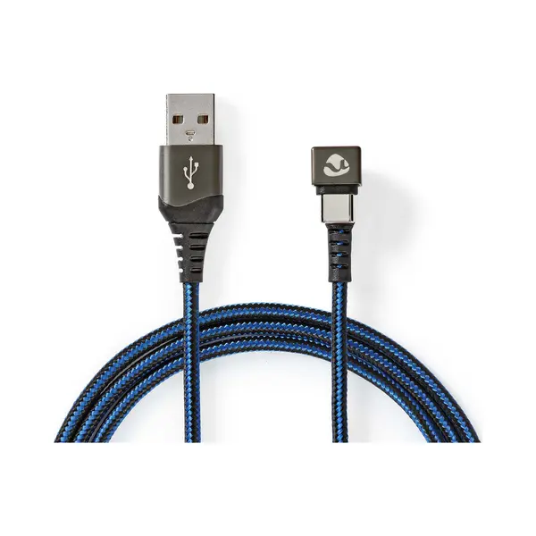 Nedis GCTB60600BK10 Usb-kabel Usb 3.2 Gen 1 (3.1 Gen 1) 1 m Usb A Usb C Zwart, Blauw thumbnail