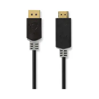 Nedis CCBW37100AT10 Videokabel-Adapter 1 m DisplayPort Hdmi Schwarz
