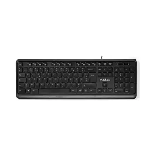 Nedis KBMU200BKFR toetsenbord Thuis Usb Azerty Frans Zwart