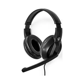 Nedis CHSTU210BK hoofdtelefoon/headset Bedraad Hoofdband Car/Home office Usb Type-C Zwart