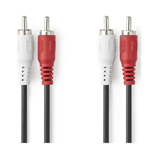 Nedis CAGL24200BK50 Audiokabel 5 m 2 x Rca Schwarz