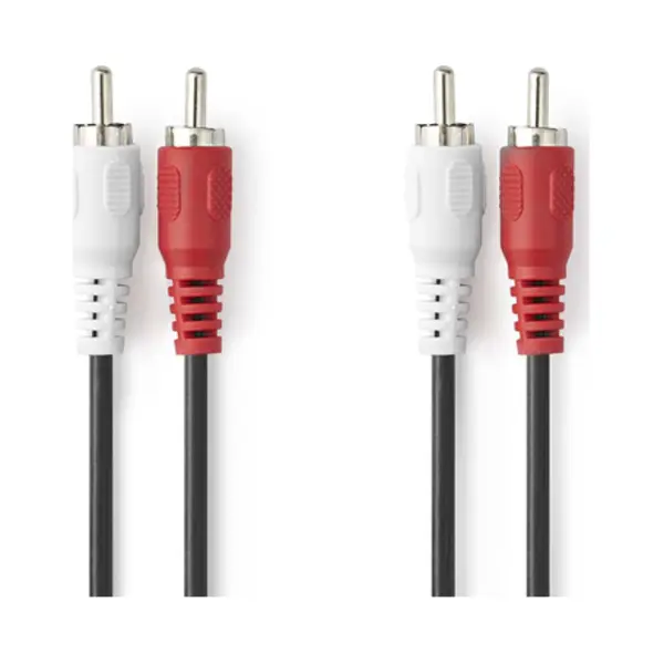 Nedis CAGL24200BK50 Audiokabel 5 m 2 x Rca Schwarz thumbnail