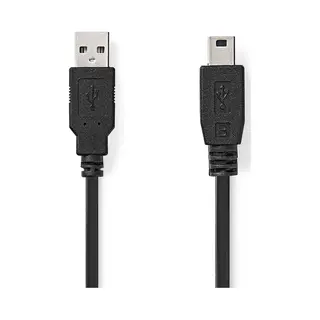 Nedis CCGL60300BK50 Usb Kabel Usb 2.0 5 m Usb A Mini-Usb B Schwarz