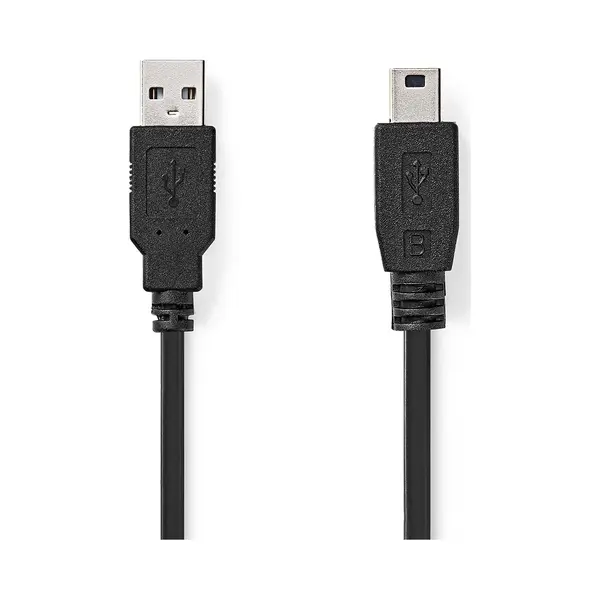 Nedis CCGL60300BK50 Usb Kabel Usb 2.0 5 m Usb A Mini-Usb B Schwarz thumbnail