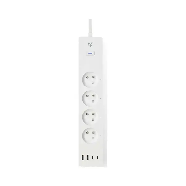 Nedis SmartLife Power Strip - Wi-Fi - Frankreich/Typ E (Cee 7/6) / Usb A/Usb-C - 16 A - 3680 W - 2.00 M - 0-55 °C - Android/Ios - Weiss thumbnail