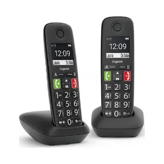 Gigaset E 290 - Duo Senior Dect-telefoon - Zwart, Telefoon, Zwart