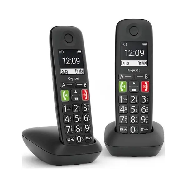 Gigaset E 290 - Duo Senior Dect-telefoon - Zwart, Telefoon, Zwart thumbnail