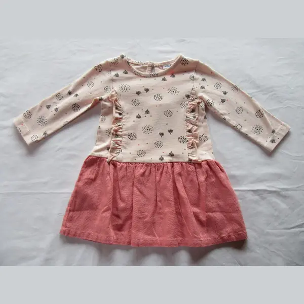 Noukie's , Jurk, Kleedje , Lange Mouw , Rose , 4 Jaar 104 thumbnail