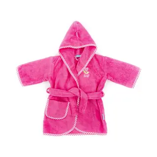 Lief! Lifestyle Baby Badjas Lief Lifestyle! Badjas Roze - Katoenen Babybadjas Met Capuchon - Kraamcadeau - 0-1 Jaar