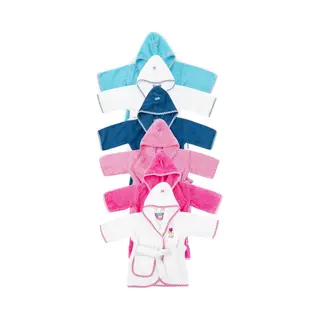 Babybadjas Lief! - 100% Badstof Katoen - Div Kleuren-Lief Wit/roze-1-2 Jaar (92)