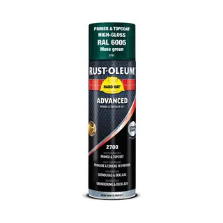 Rust-Oleum Hard Hat Advanced Spuitbus Hoogglans - Ral 6005 Mosgroen - 0, 5L