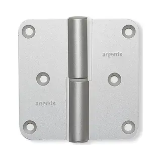 Paumelle - Aluminium F1 - Aluminium - Argenta - Argenta Afgeronde Kogelstift Din Links 89x89mm Aluminium