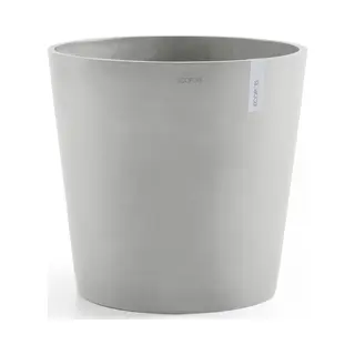 Ecopots Amsterdam 60 - White Grey - Ø59 X H55, 5 Cm - Ronde Witgrijze Bloempot