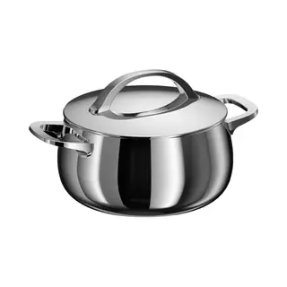 BergHOFF Home Kookpan 20 Cm - Kookpot Inductie - Rvs Met Deksel - Geschikt Voor Inductie En Alle Warmtebronnen - Ovenbestendig - Vaatwasserbestendig -
