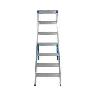 Escalo – Industriële Trapladder – Sparta Duo – Aluminium – 2x7 Treden – 150 Cm