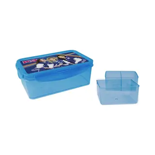 K3 - Brooddoos - Bento Brooddoos Met Extra Doosjes - Blauw Transparant - Sport
