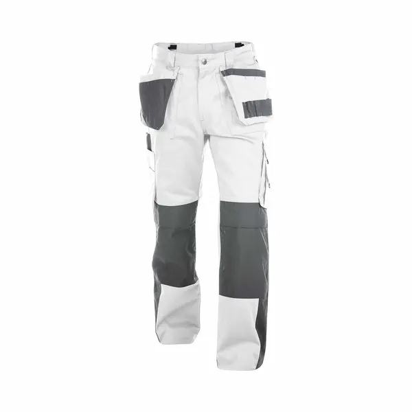 Dassy® Seattle Zweifarbige Arbeitshose Mit Holstertaschen Und Kniepolstertaschen - Größe 50 - Weiß/Zementgrau thumbnail