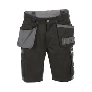 Dassy® Monza Zweifarbige Arbeitsshorts Mit Holstertaschen - Größe 56 - Schwarz/Zementgrau