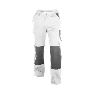 Dassy® Boston Zweifarbige Arbeitshose Mit Kniepolstertaschen - Größe 67 - Weiß/Zementgrau