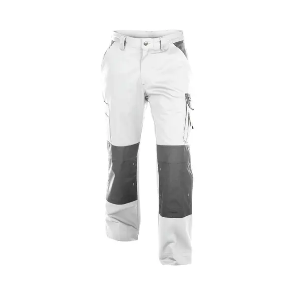 Dassy® Boston Zweifarbige Arbeitshose Mit Kniepolstertaschen - Größe 67 - Weiß/Zementgrau thumbnail
