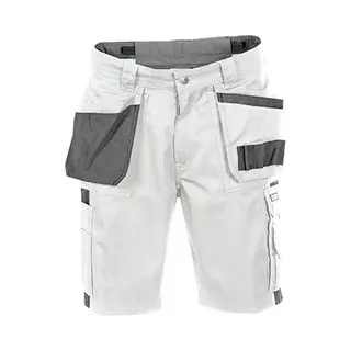 Dassy® Monza Zweifarbige Arbeitsshorts Mit Holstertaschen - Größe 56 - Weiß/Zementgrau